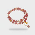 Rose Quartz Pearl Beaded Charm Bracelet