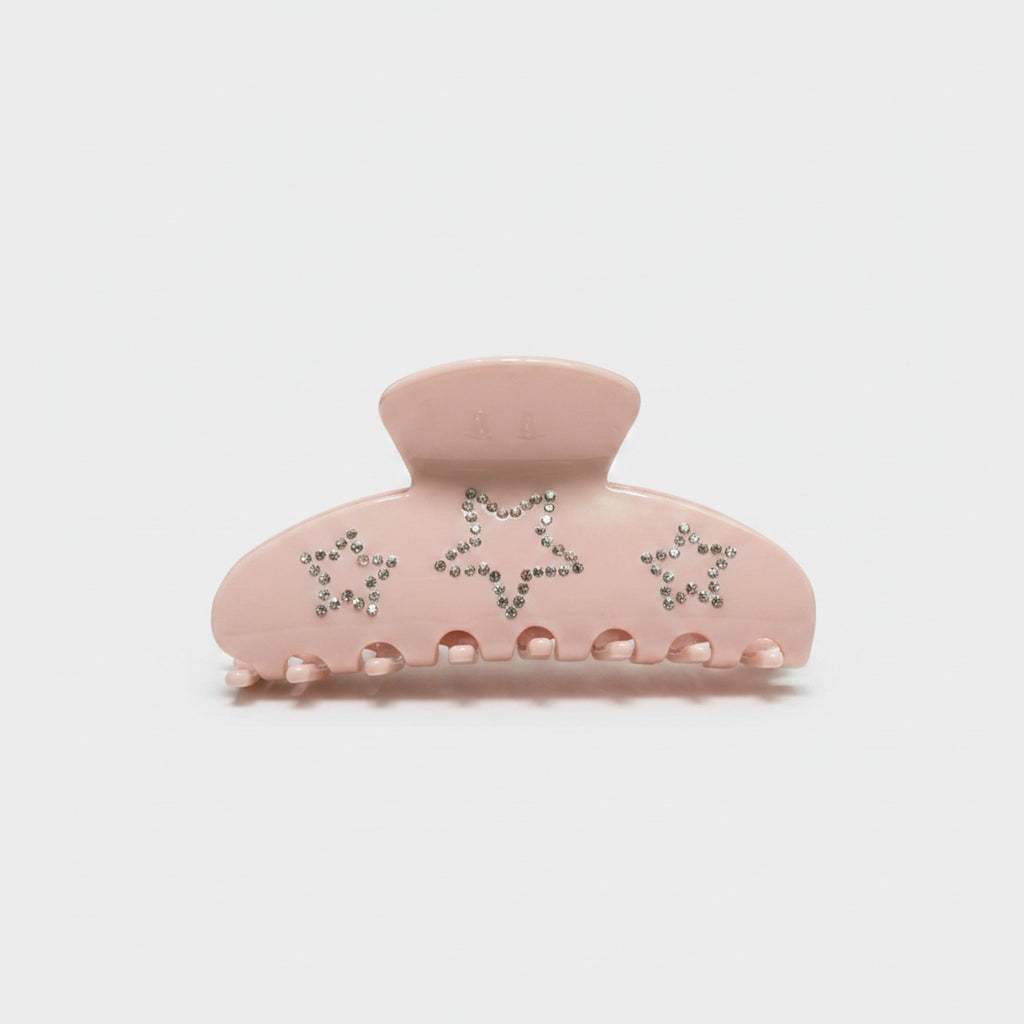 Pink Rhinestone Star Hair Claw Clip
