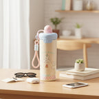 Pastel Teddy Bear Insulated Tumbler With Charm Strap