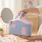 Lavender Heart Cosmetic Case With Mirror