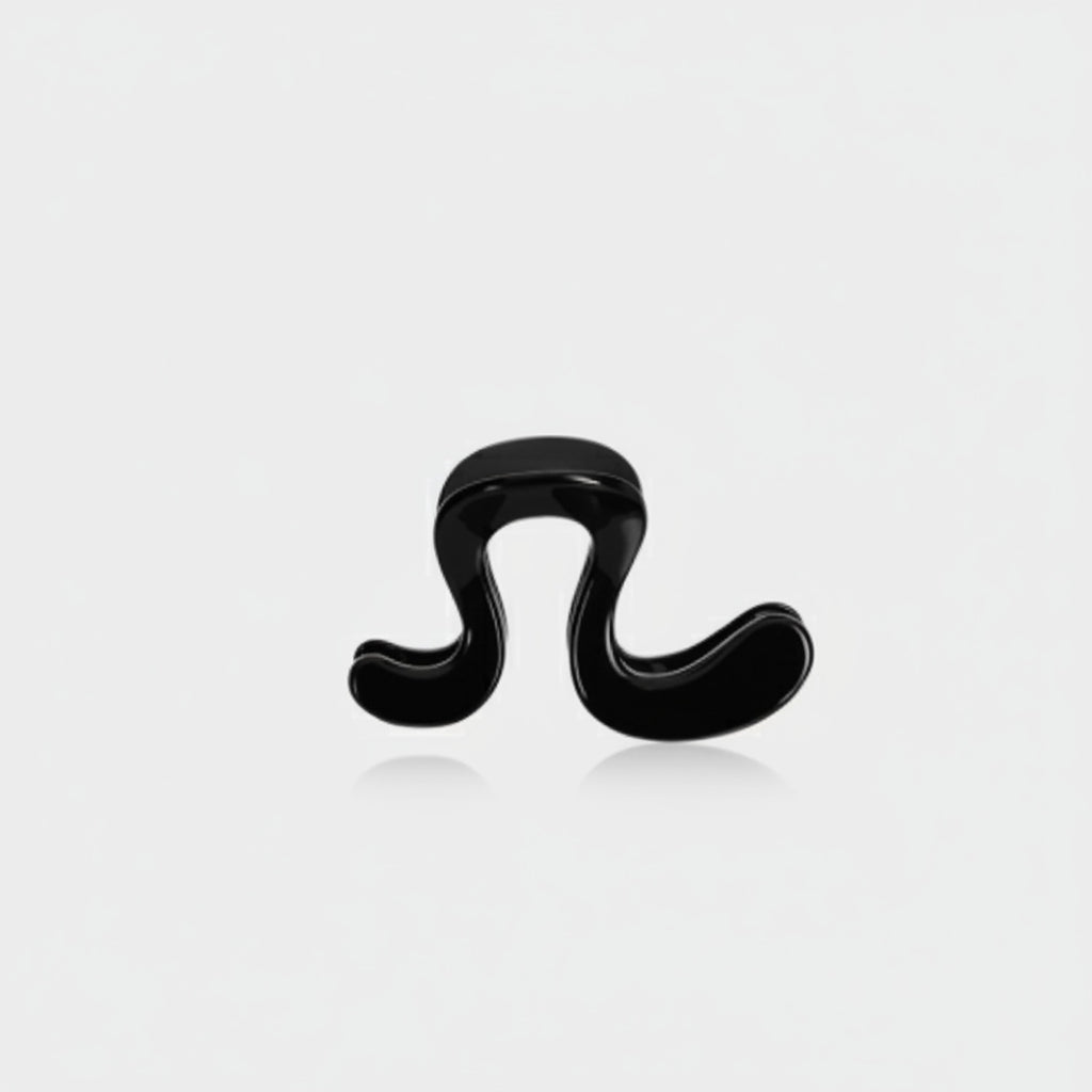 Black Curved Minimalist Hair Claw Clip