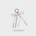Pearl Beaded Bow Keyring Charm