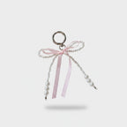 Pearl Beaded Bow Keyring Charm