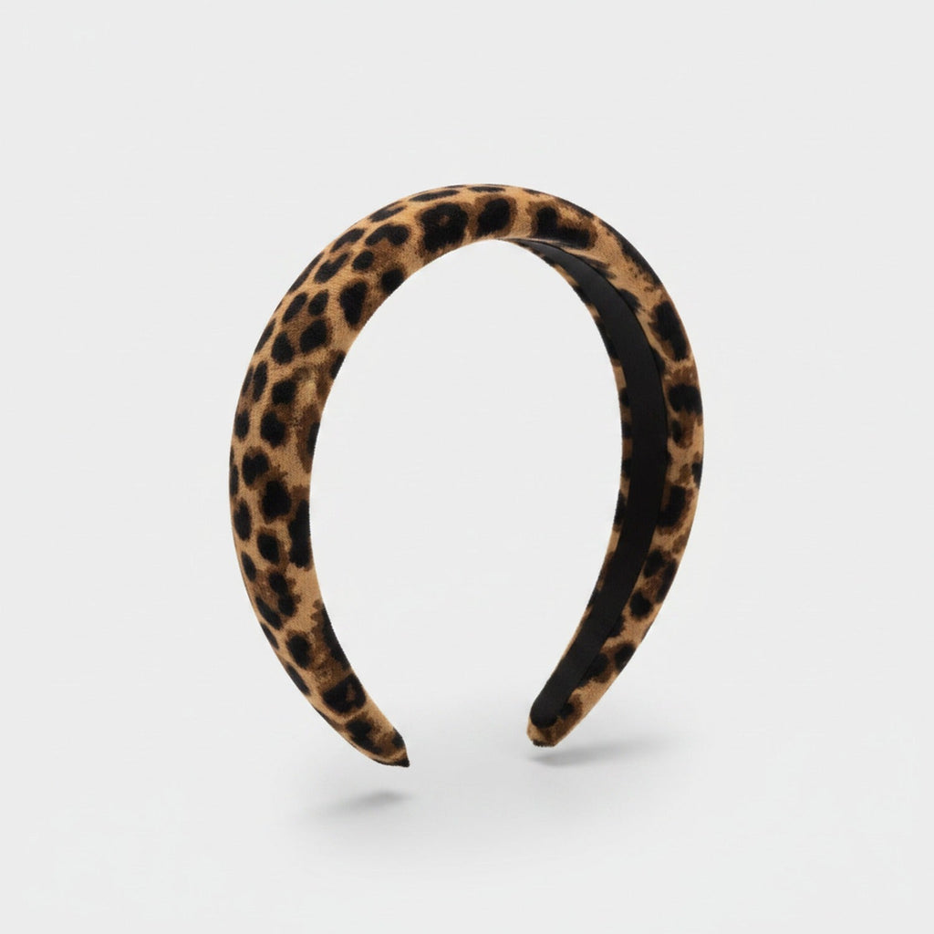 Leopard Print Padded Headband - Hair Headband - 3cm