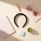 Pink Padded Headband With Star Charms