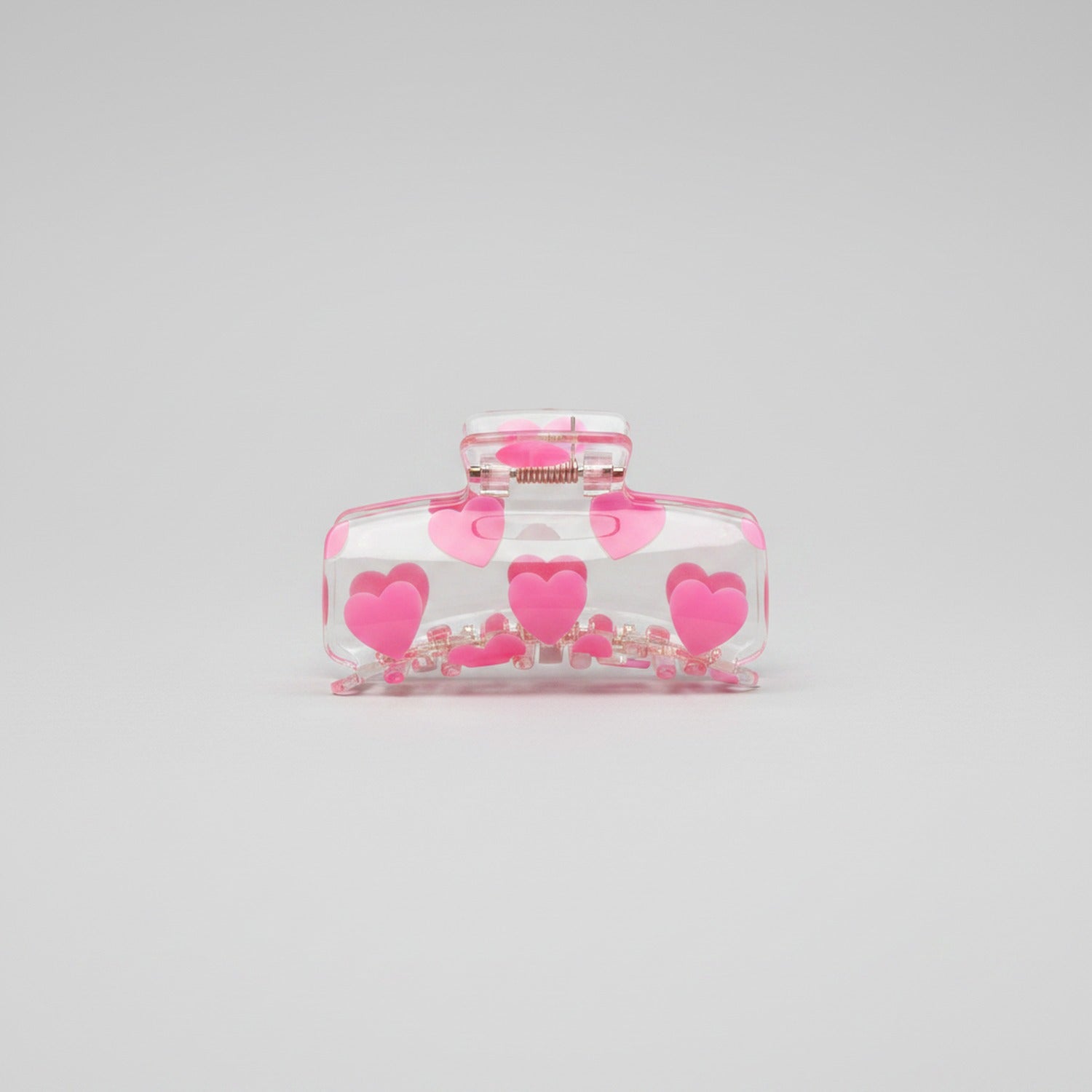 Pink Heart Claw Hair Clip