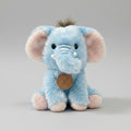 Blue Plush Elephant Stuffed Animal With Charm