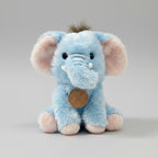 Blue Plush Elephant Stuffed Animal With Charm