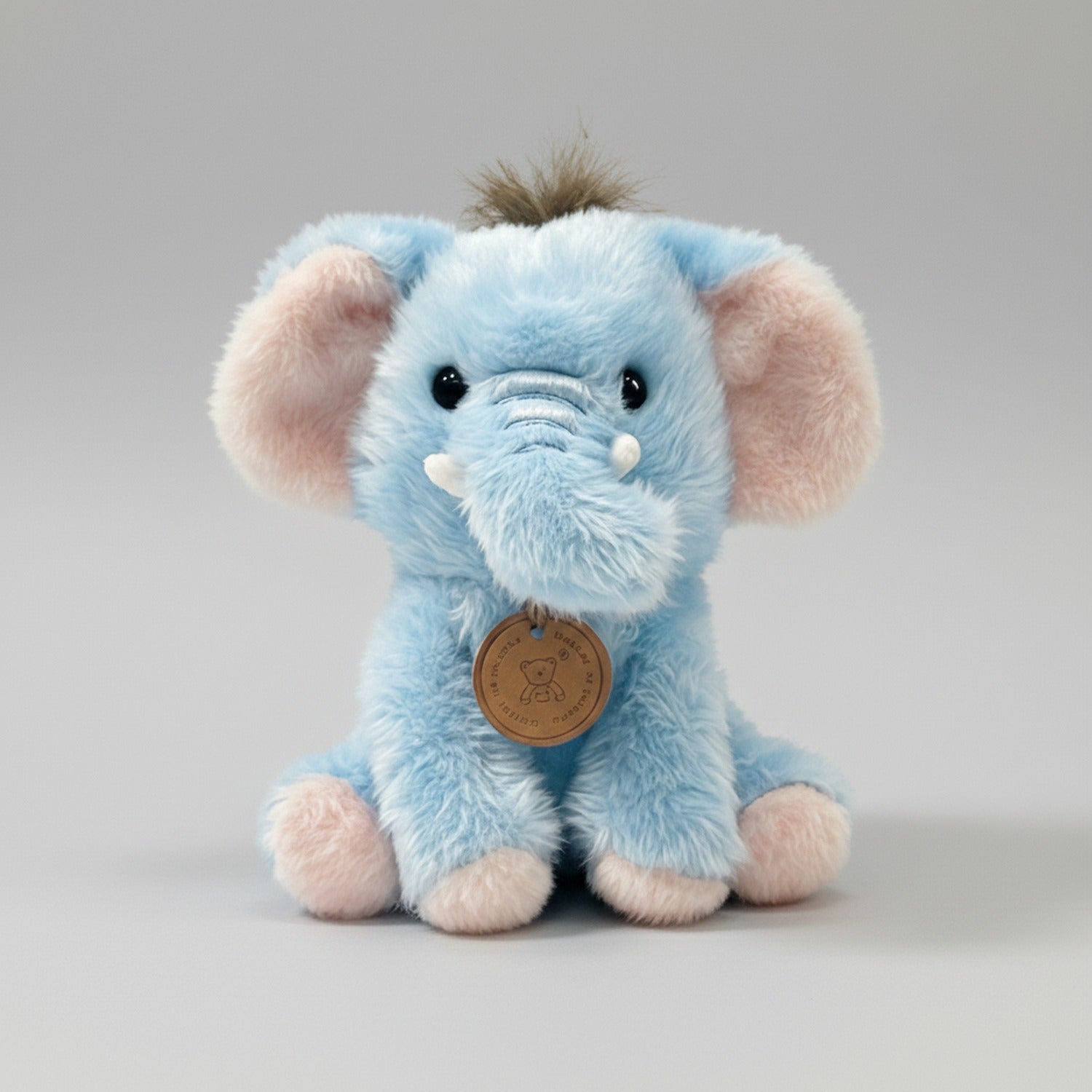 Blue Plush Elephant Stuffed Animal With Charm