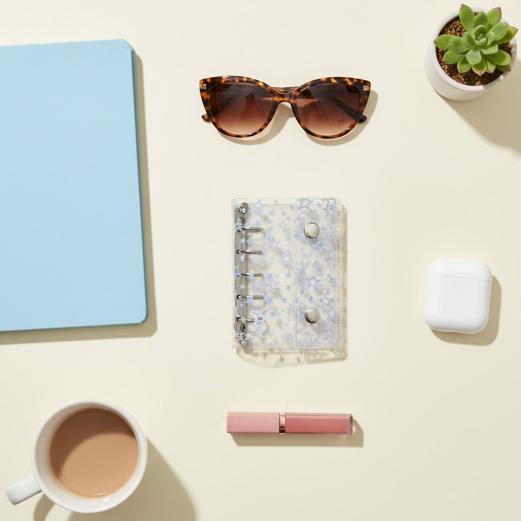 Star Print Clear Hardcover Journal Planner