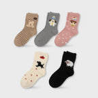 Cute Animal Patterned Crew Socks Pack