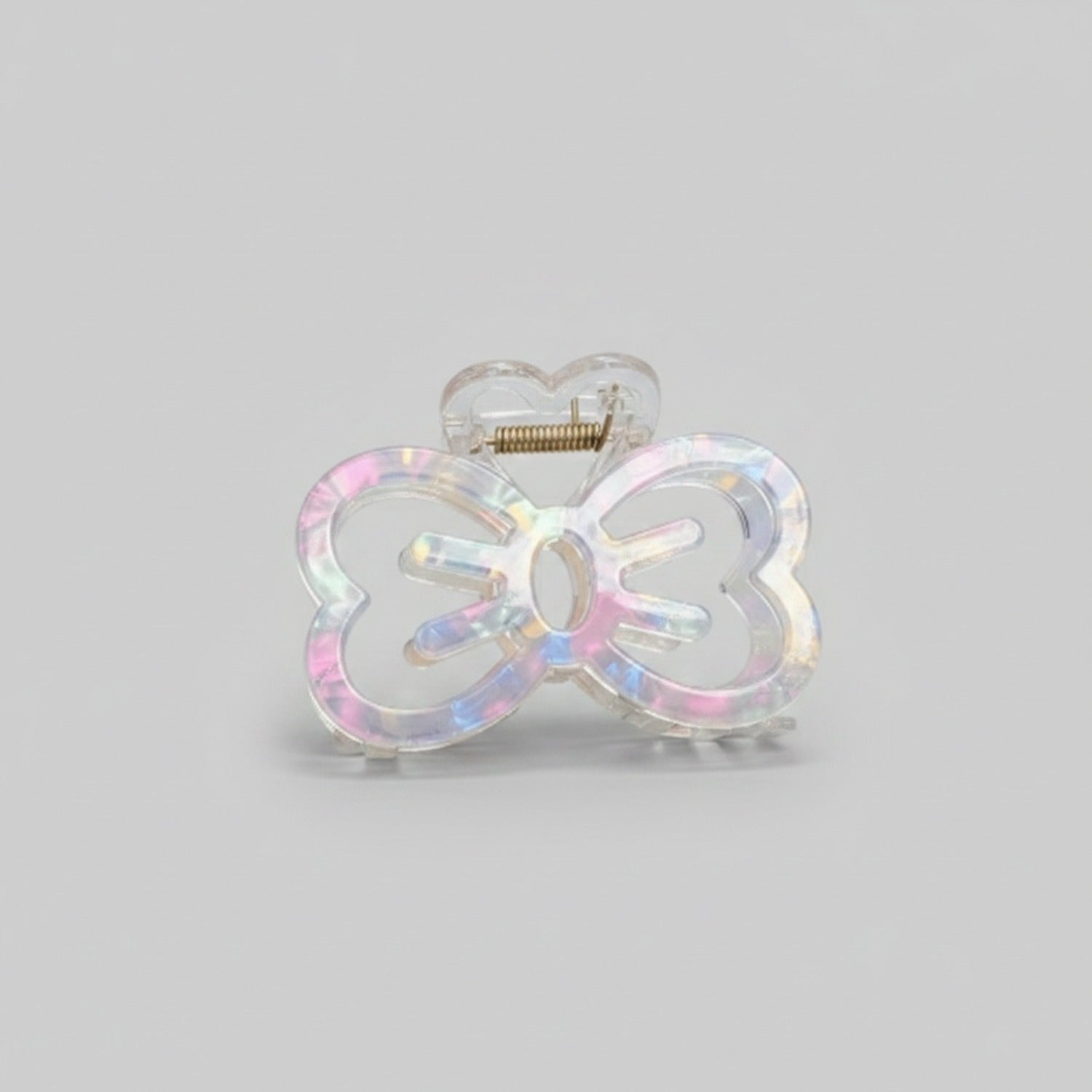 Pink Butterfly Acrylic Hair Claw Clip