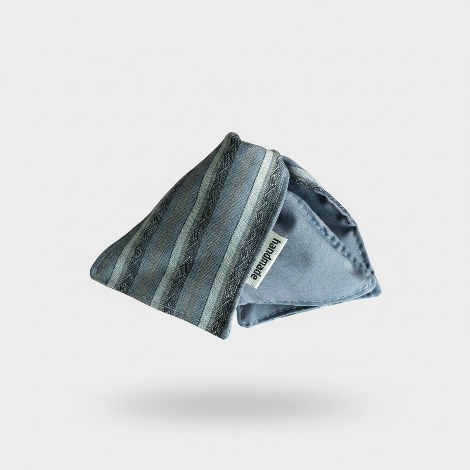 Striped Textured Hair Claw Clip Blue