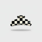 Black And White Checkered Hair Claw Clip