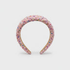 Tweed Padded Headband With Colorful Speckles