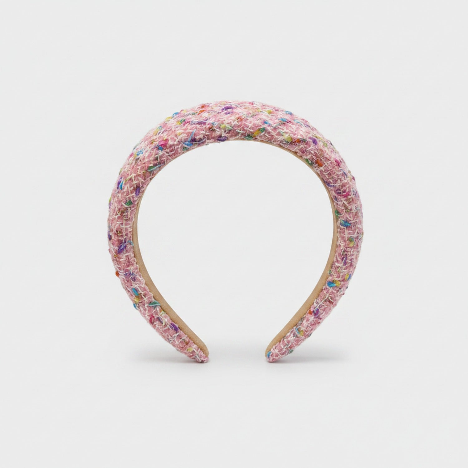 Tweed Padded Headband With Colorful Speckles