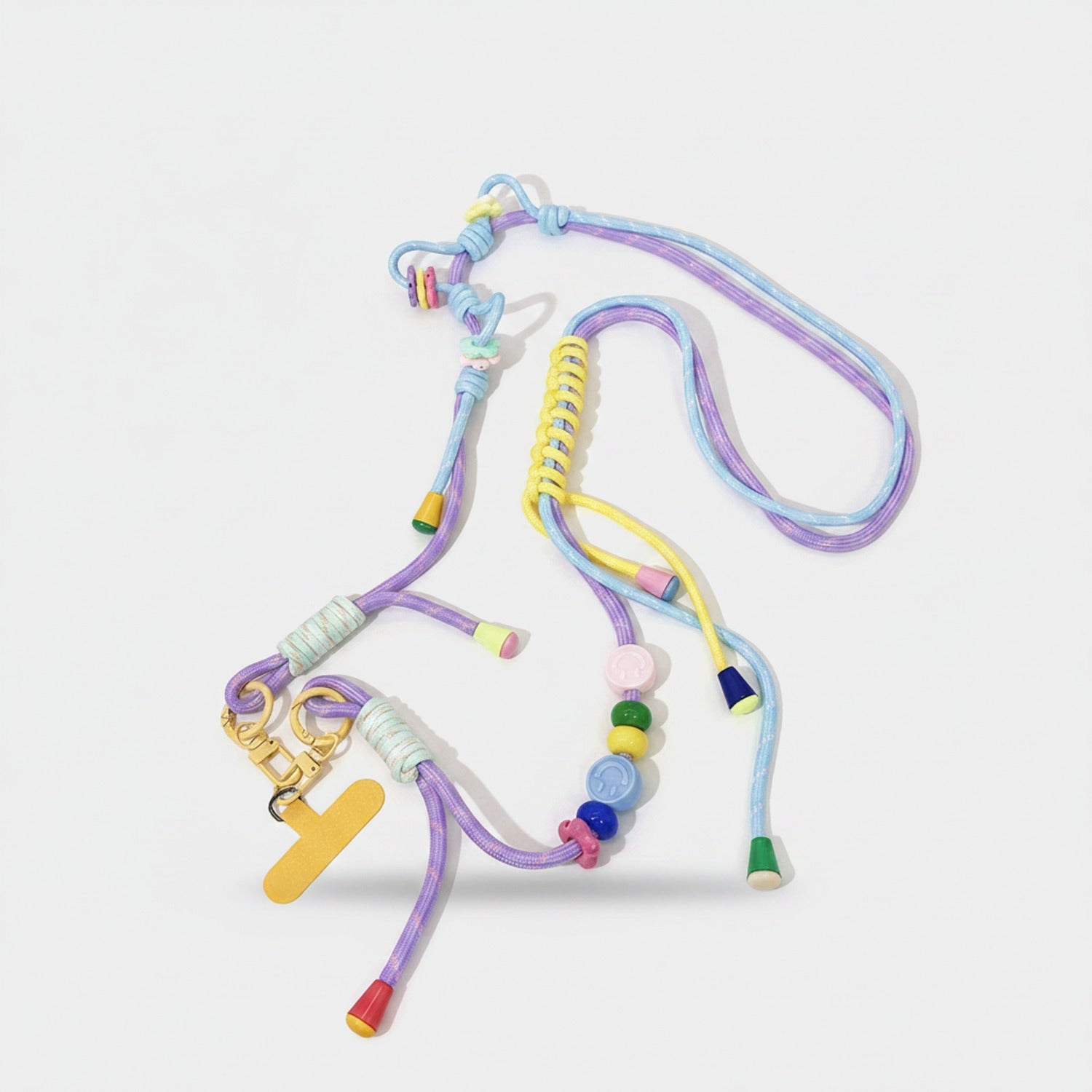 Colorful Beaded Phone Charm Strap With Tassel