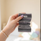 Striped Gray Knit Crew Socks