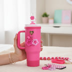 Daisy Flower Beaded Cup Charm Accessories Set