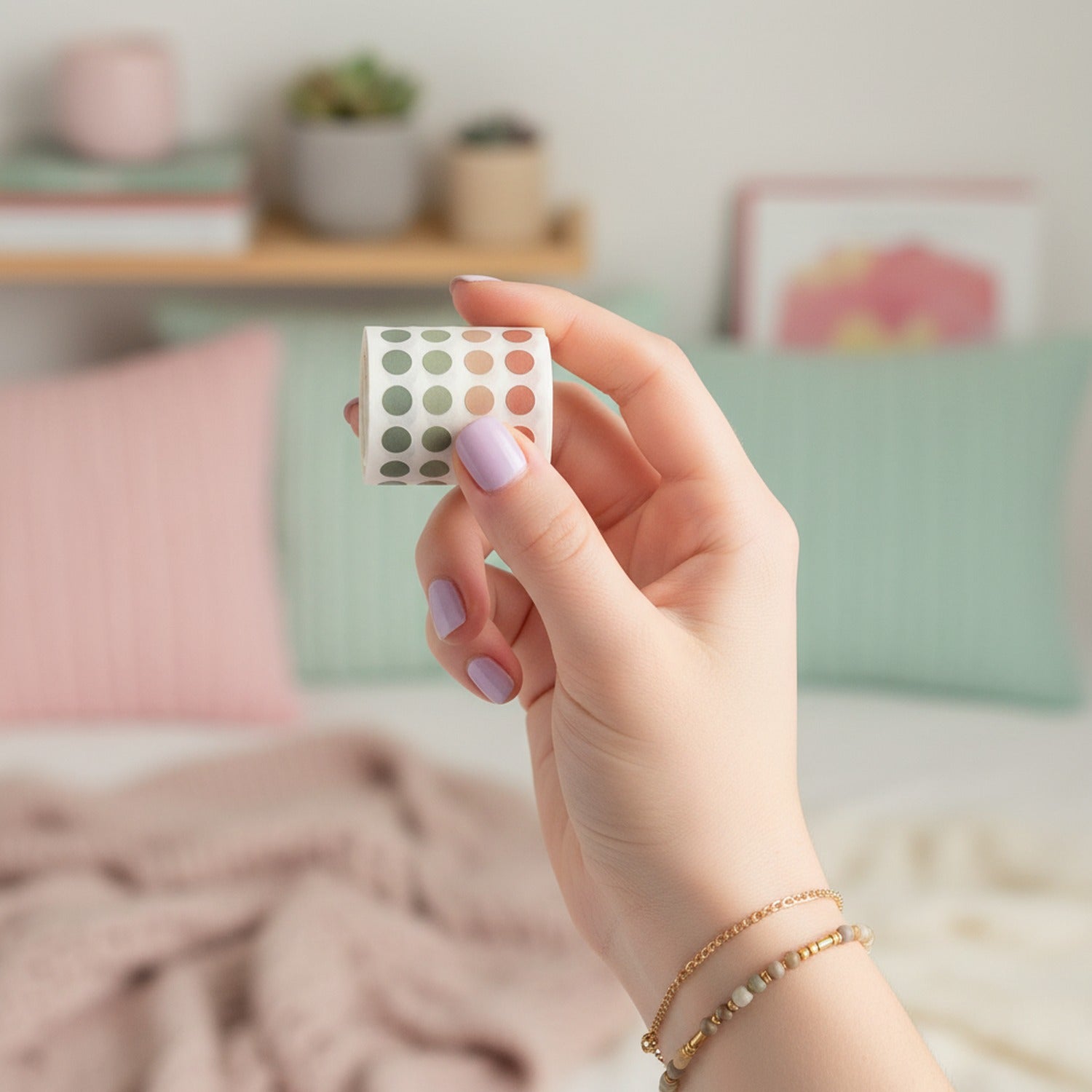Color Gradient Dot Sticker Roll