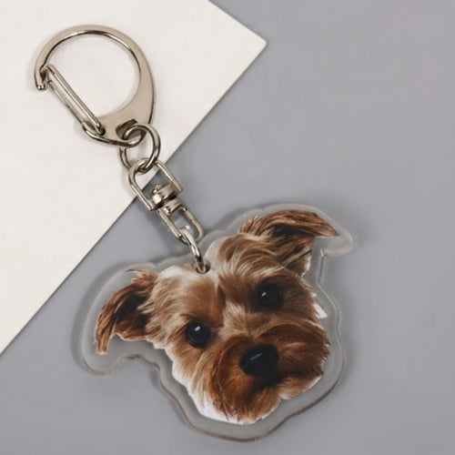 Brown Terrier Dog Acrylic Keyring Charm – novelty & toys (view 1)