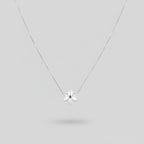 Silver Four-Point Star Pendant Necklace