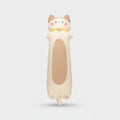 Lucky Cat Long Plush Toy With Gold Collar