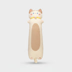 Lucky Cat Long Plush Toy With Gold Collar