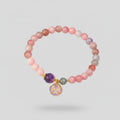 Beaded Bracelet with Purple Amethyst Charm