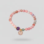 Beaded Bracelet with Purple Amethyst Charm