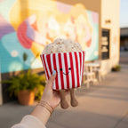 Popcorn Striped Red White Plush Toy