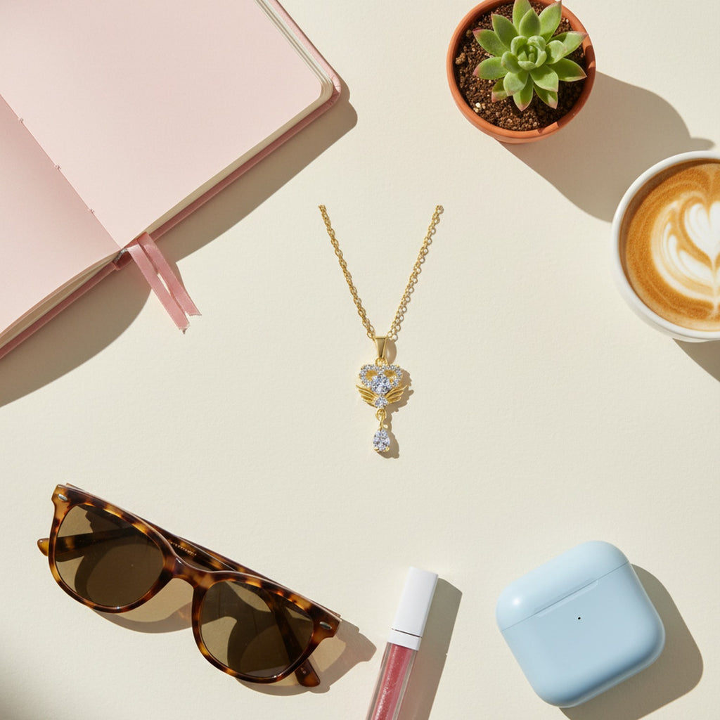 Pearl Shell Pendant Gold Chain Necklace