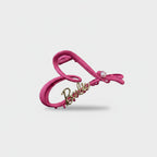 Pink Claw Hair Clip With Chain Charm