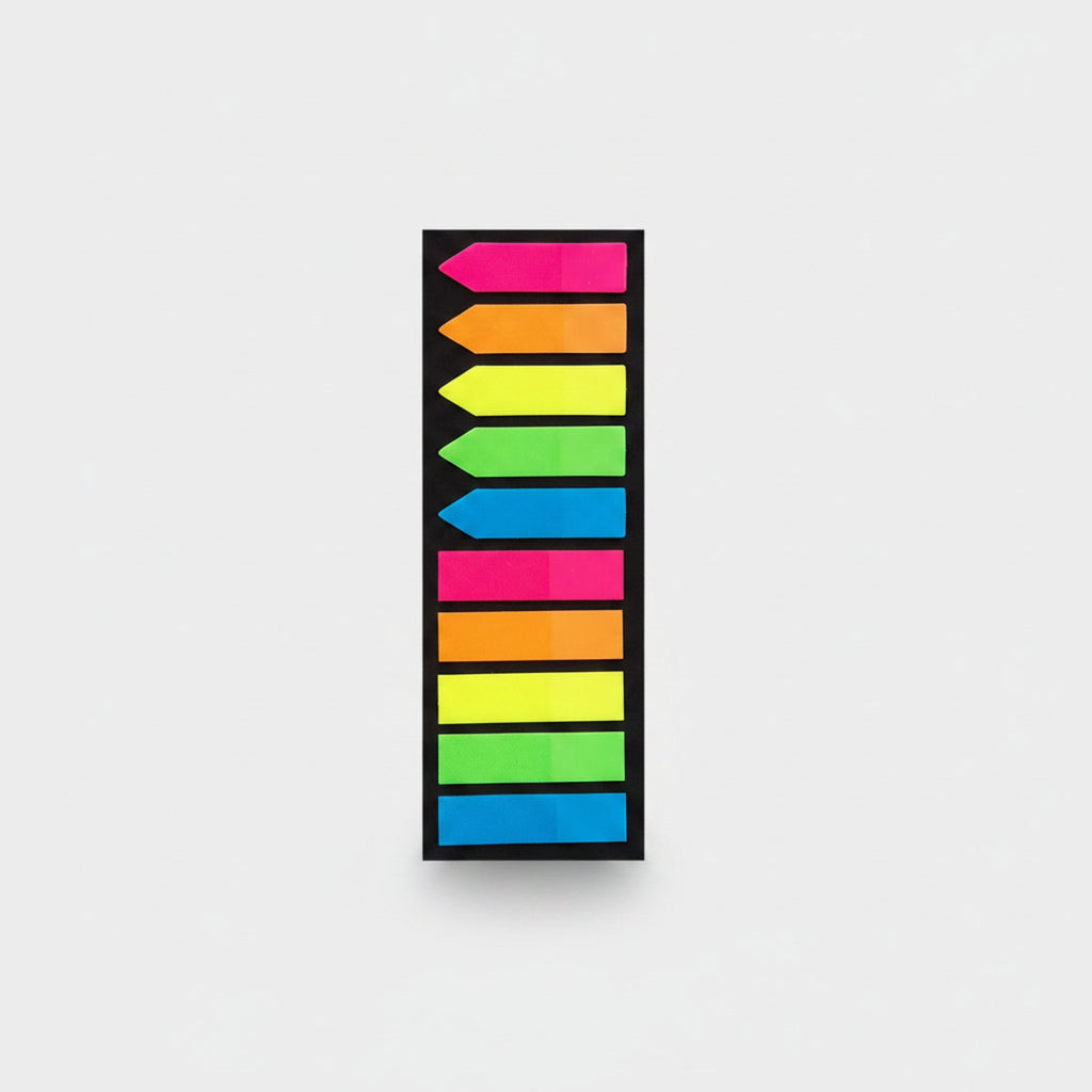 Neon Arrow Sticky Notes Rainbow Pack