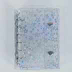 Star Pattern Clear Holographic Binder Organizer