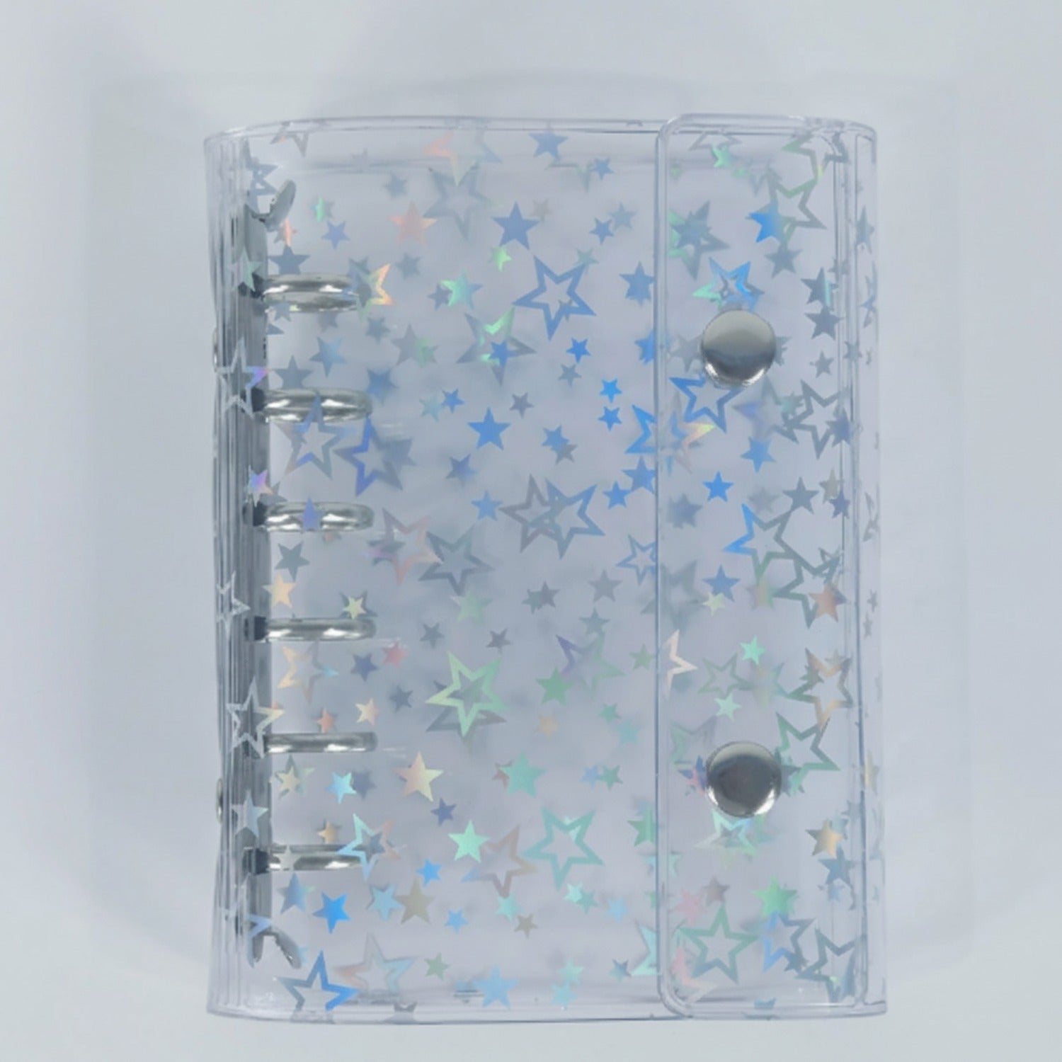 Star Pattern Clear Holographic Binder Organizer