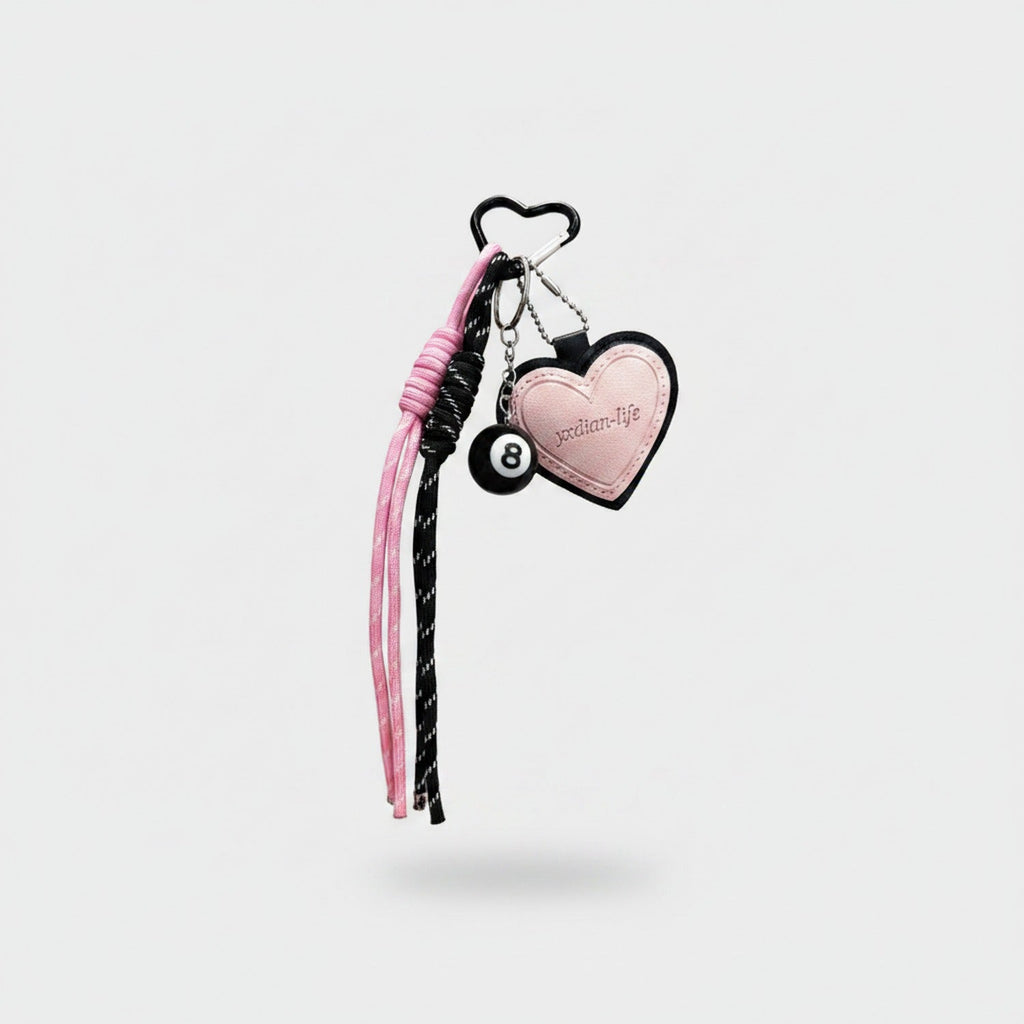 Heart 8-Ball Keyring - YSK02 – novelty & toys (view 2)