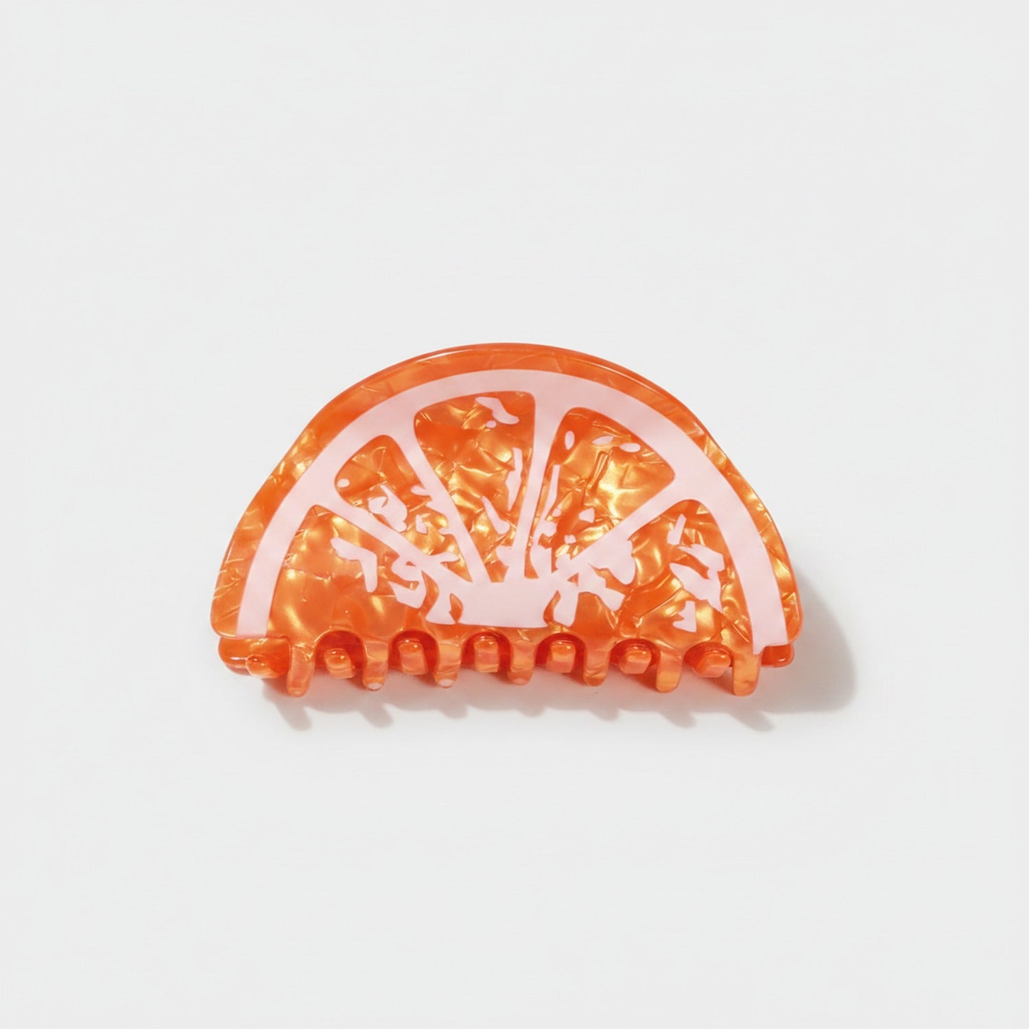 Orange Translucent Citrus Slice Hair Claw