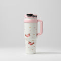 Pink Cherub Angel Bow Insulated Tumbler Cup