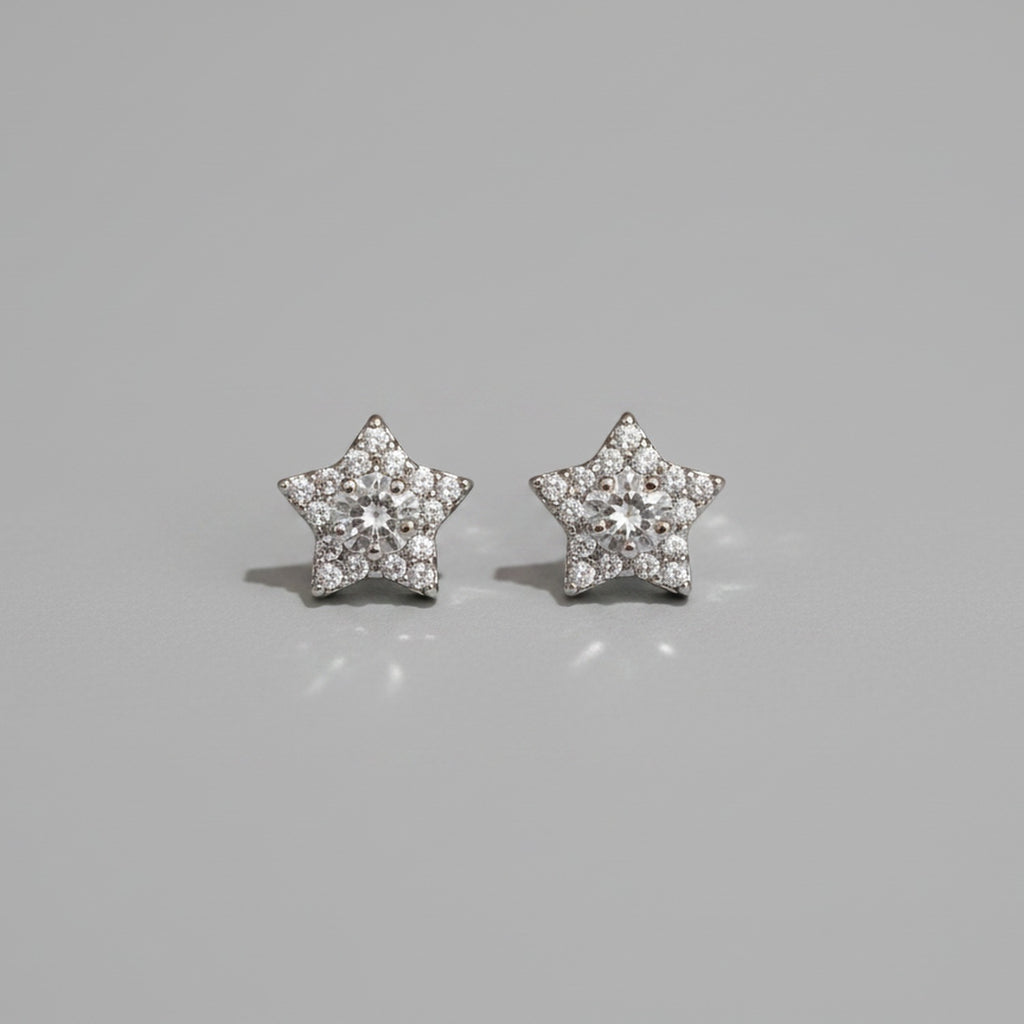 Star Diamond Rhinestone Stud Earrings