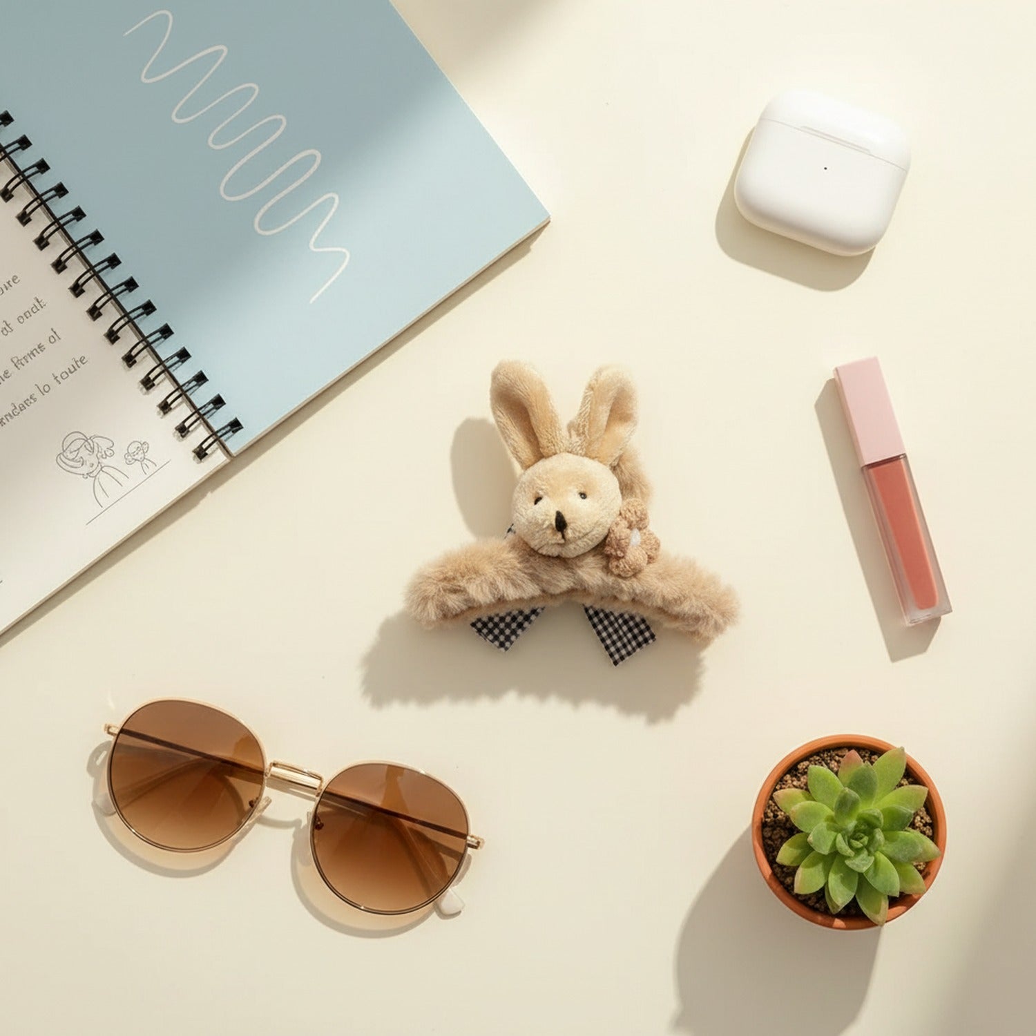 Cute Bunny Plush Hair Claw Clip