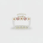 Pearl Heart Rhinestone Hair Claw Clip