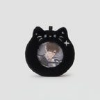 Black Cat Plush Phone Charm With Mirror
