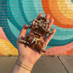 Brown Plaid Teddy Bear Hair Claw Clip