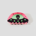 Alien UFO Pink Hair Claw Clip