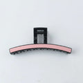 Pink Curved Hair Claw Clip with Grip Teeth