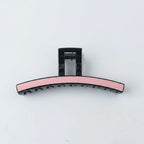 Pink Curved Hair Claw Clip with Grip Teeth