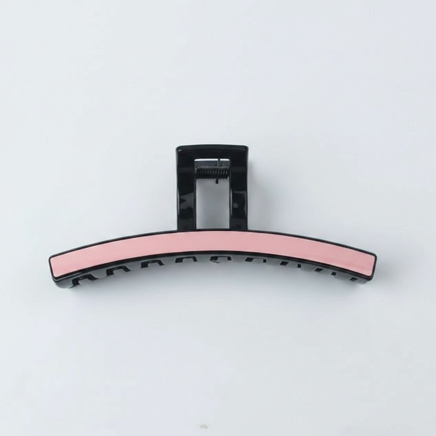 Pink Curved Hair Claw Clip with Grip Teeth