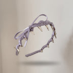 Lavender Spiked Chain Headband with Bow