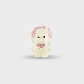 Cream Plush Ear Claw Clip With Bow